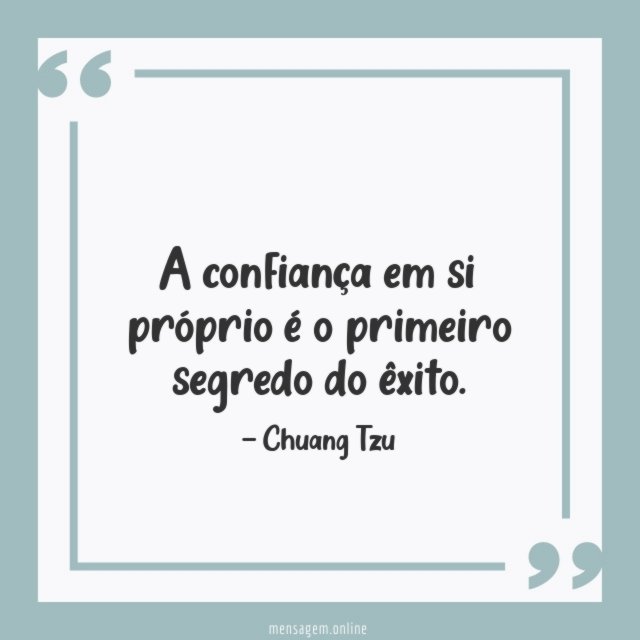 A confiança em si