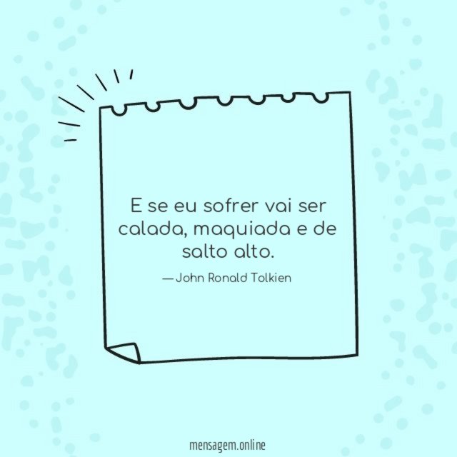 E se eu sofrer vai ser