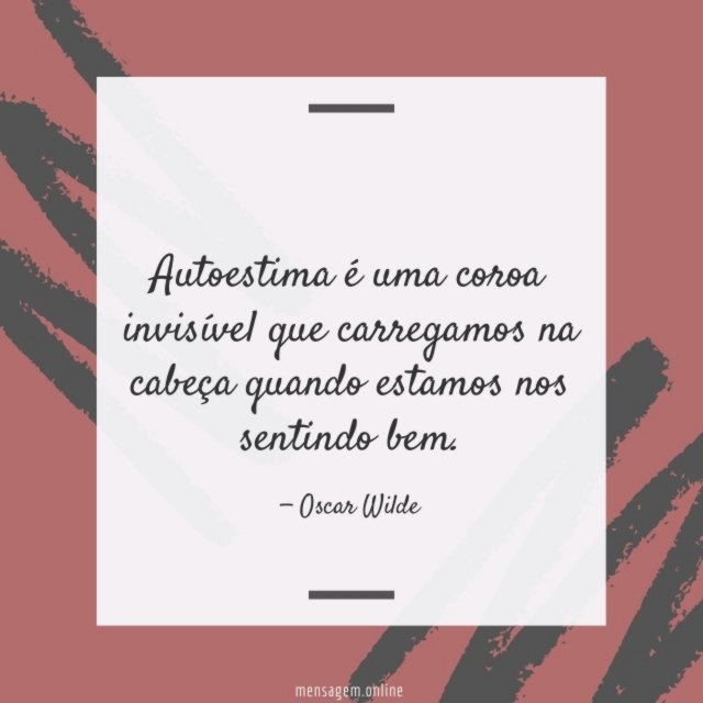 Autoestima é uma coroa invisível