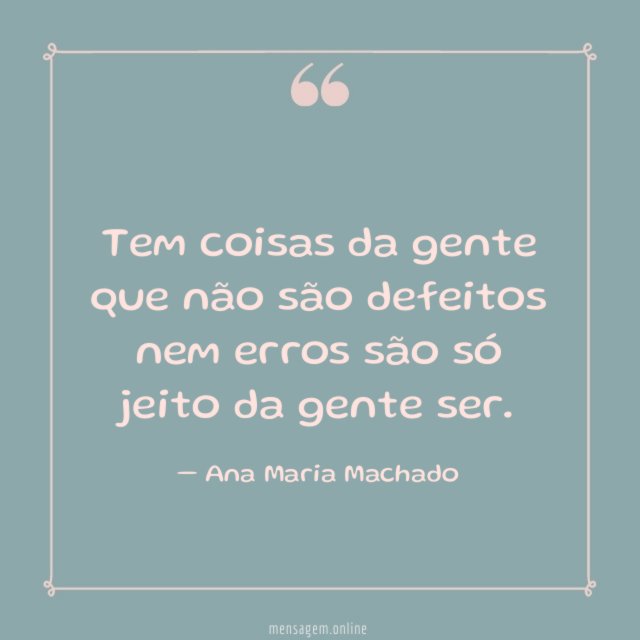 Tem coisas da gente
