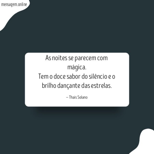 As noites se parecem com mágica