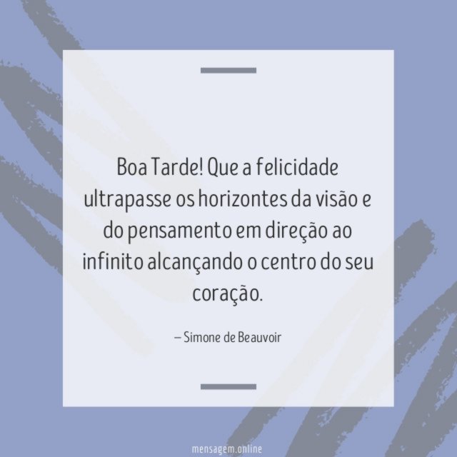 Que a felicidade ultrapasse os