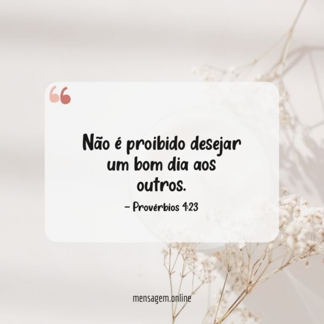 Não é proibido desejar um