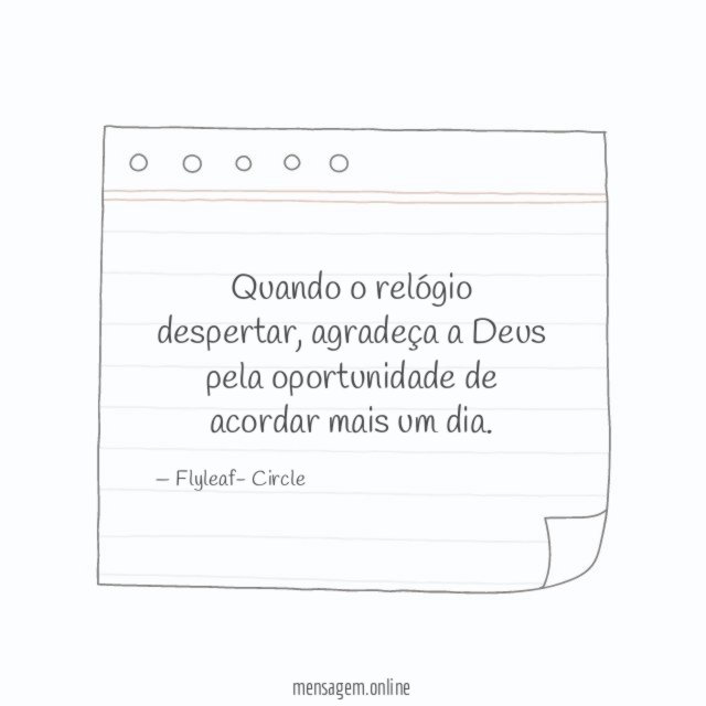 Quando o relógio despertar
