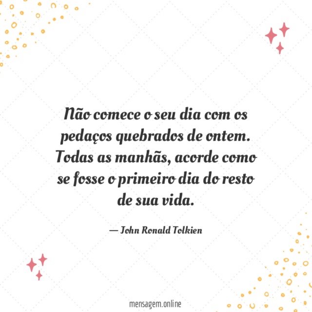 Não comece o seu dia com os