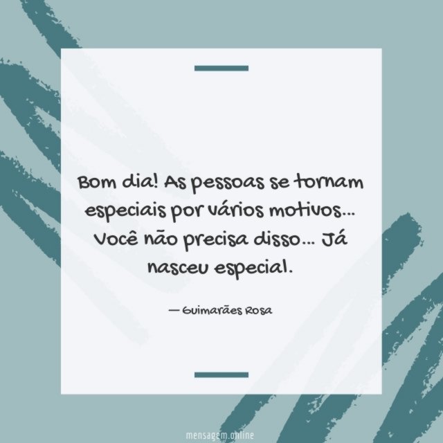 As pessoas se tornam especiais