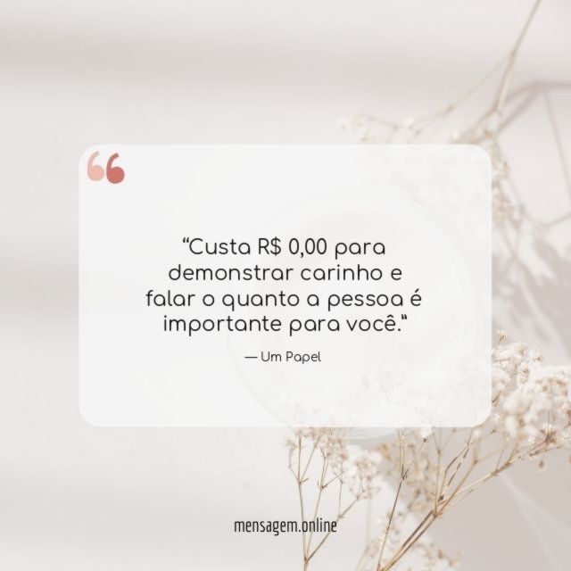 Demonstrar carinho