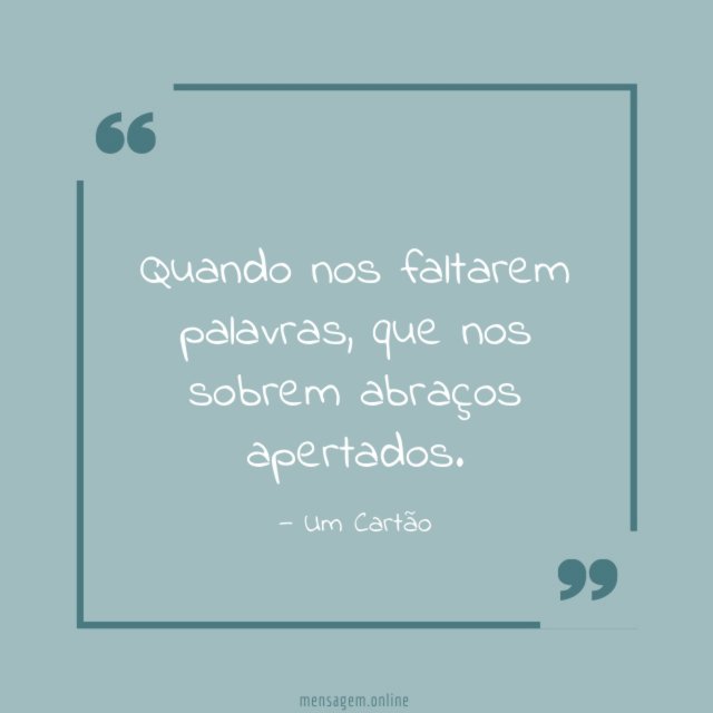 Quando nos faltarem palavras