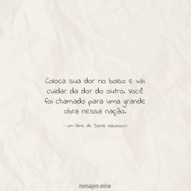 Coloca sua dor no bolso