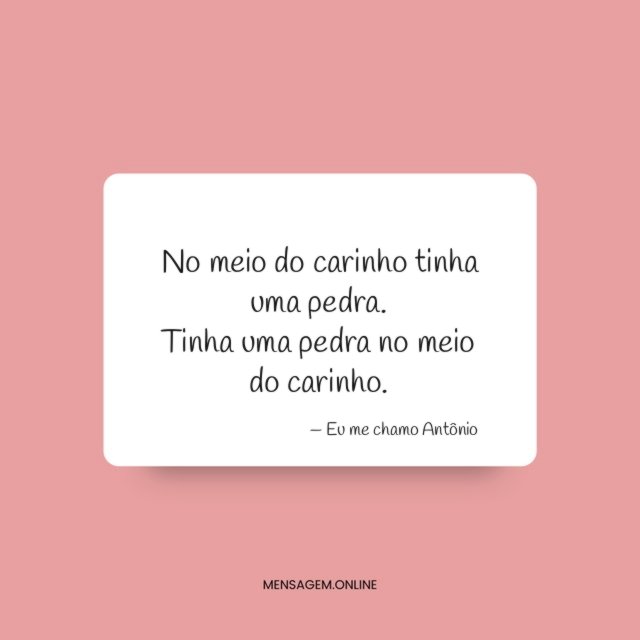 No meio do carinho