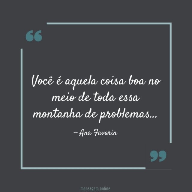 Você é aquela coisa boa