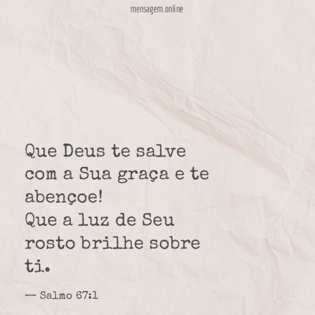Que Deus te salve
