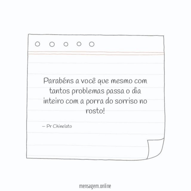Parabéns a você que