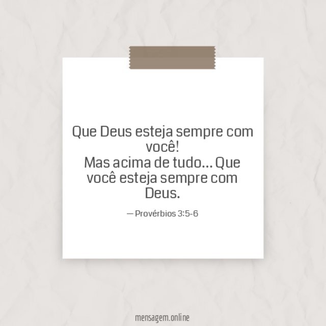 Que Deus esteja