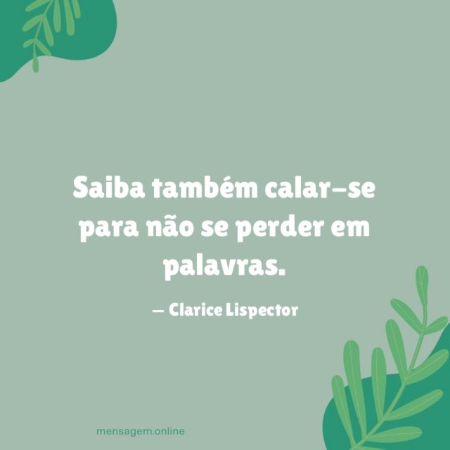 Saiba também calar-se