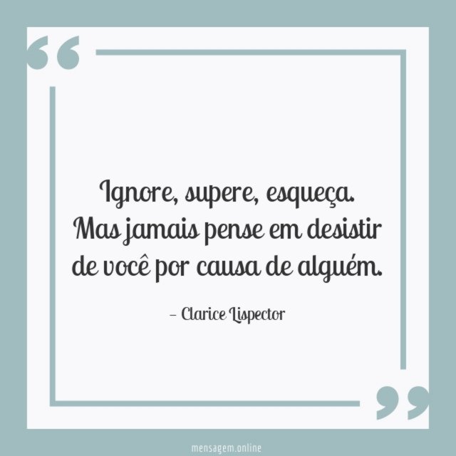 Desistir de você por causa
