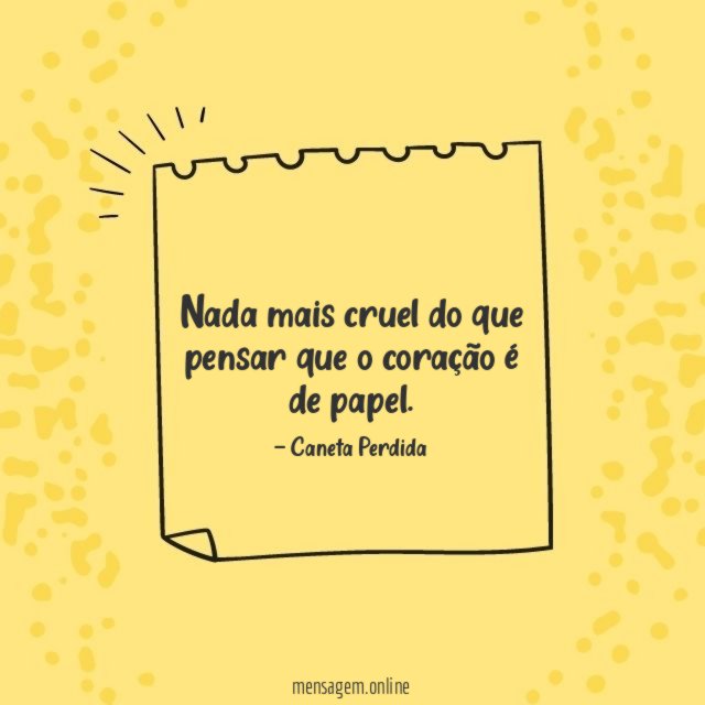 O coração é de papel