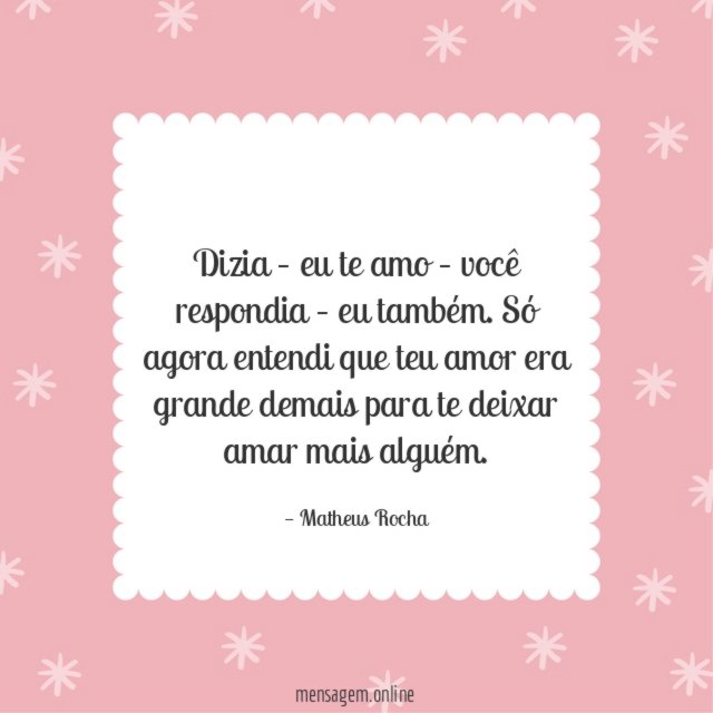 Para te deixar amar mais alguém