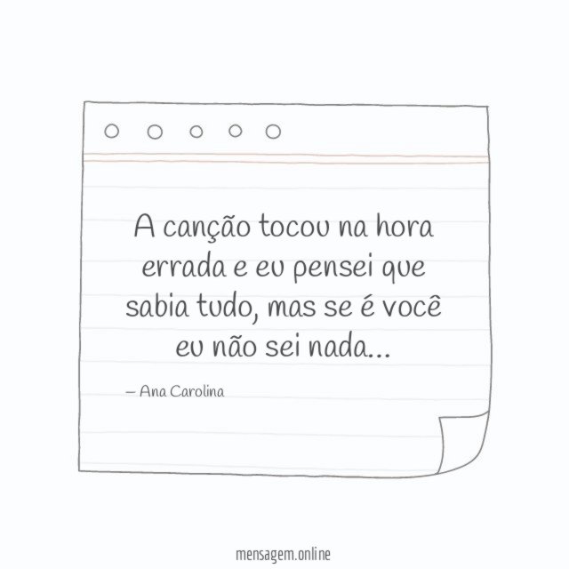 A canção tocou na hora errada
