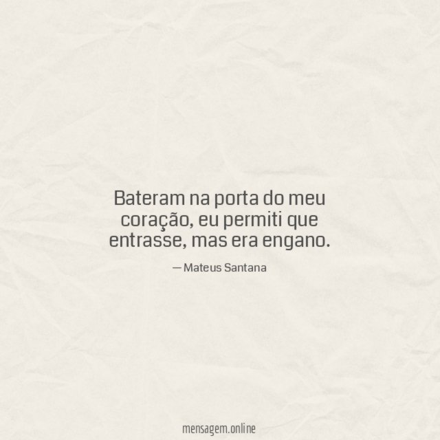 Bateram na porta do meu coração
