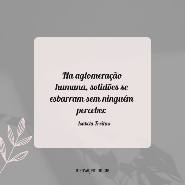 Na aglomeração humana