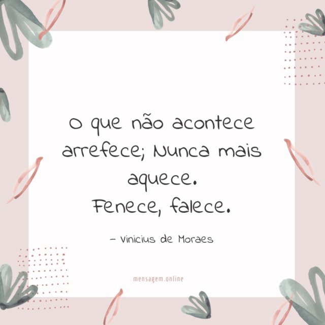 Nunca mais aquece