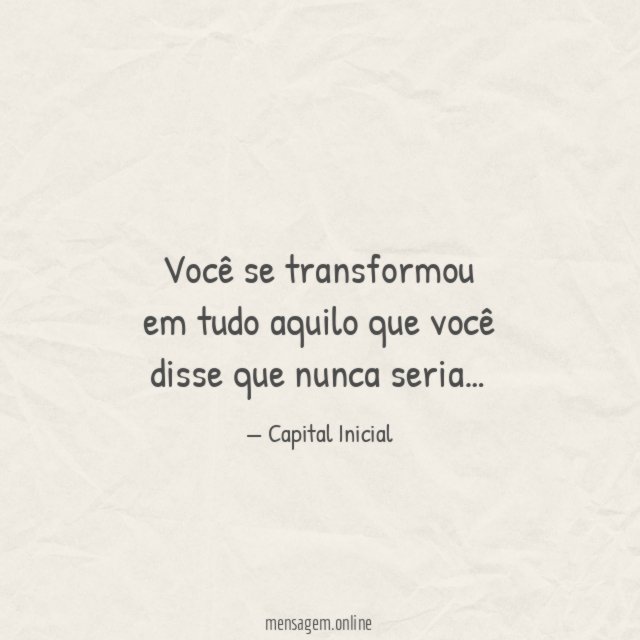 Você se transformou