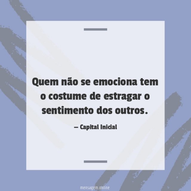 Quem não se emociona