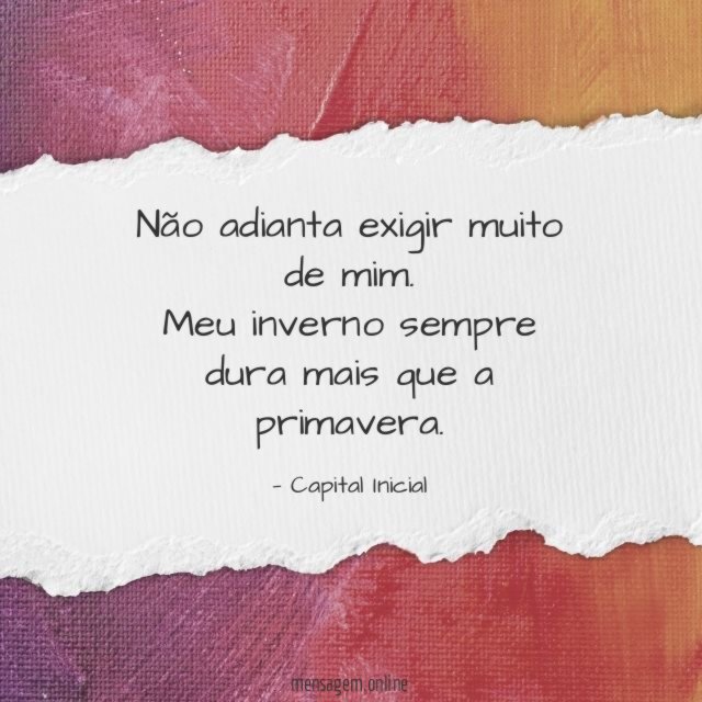 Não adianta exigir