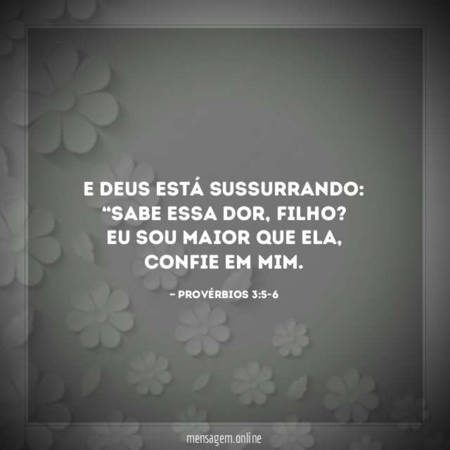 E Deus está sussurrando