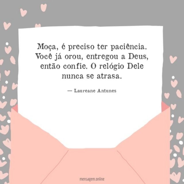 O relógio Dele nunca se atrasa