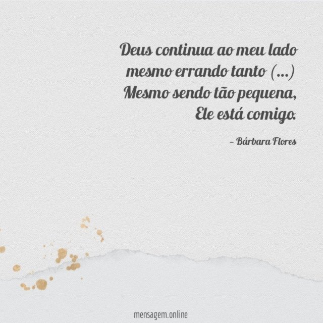 Deus continua ao meu lado