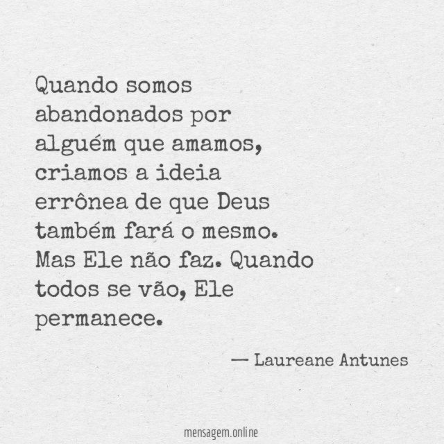 Quando somos abandonados