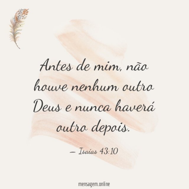 E nunca haverá outro depois