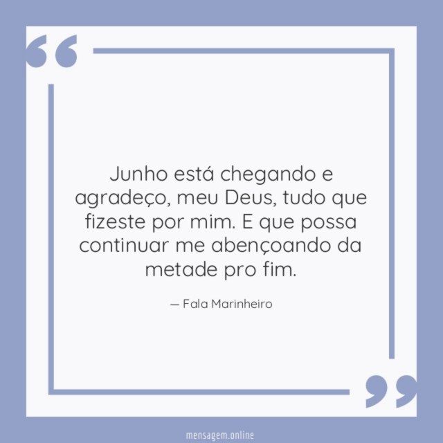 Junho está chegando