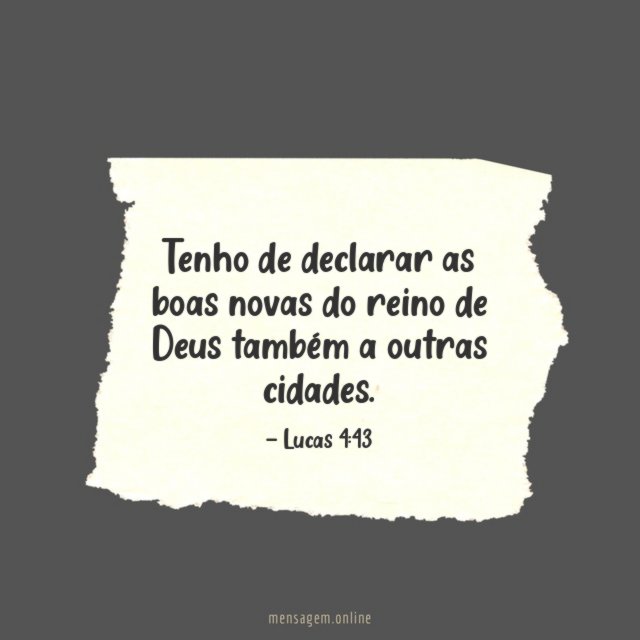 Tenho de declarar as boas novas