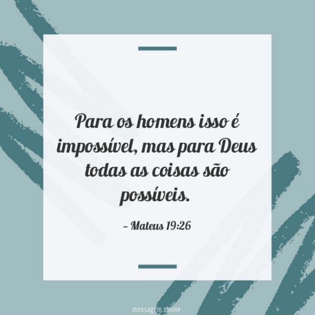 Para os homens isso é impossível