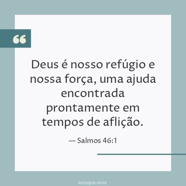 Deus é nosso refúgio e nossa força
