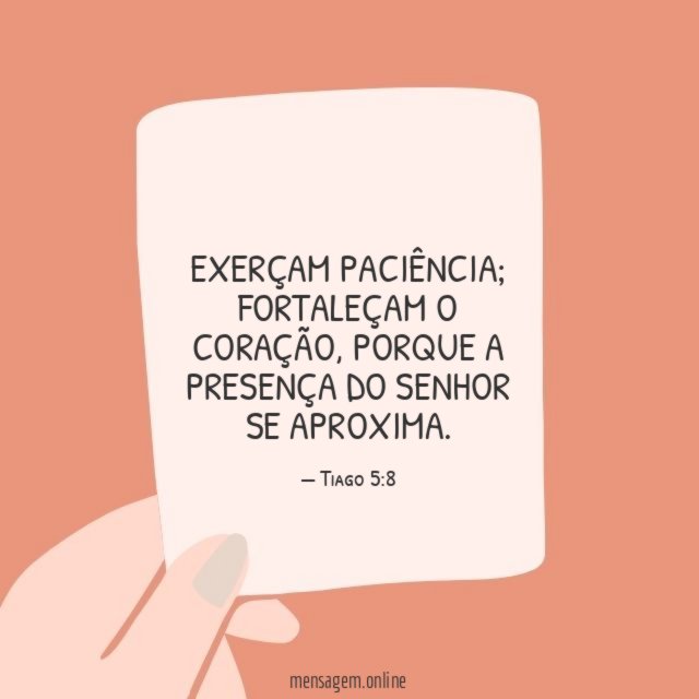 Exerçam paciência