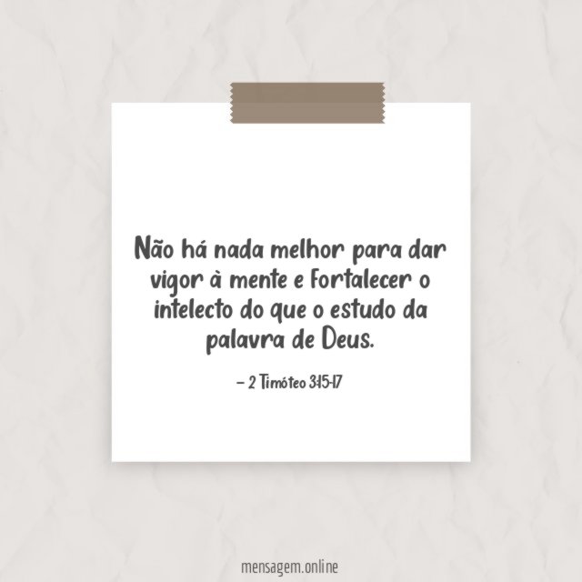 Não há nada melhor para dar vigor