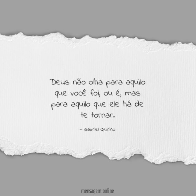 Deus não olha para aquilo