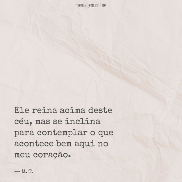 Ele reina acima deste céu