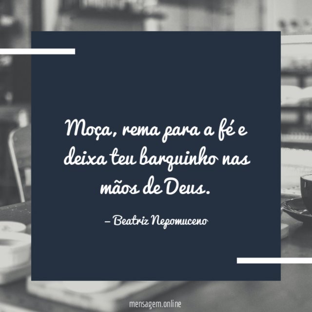 Barquinho nas mãos de Deus