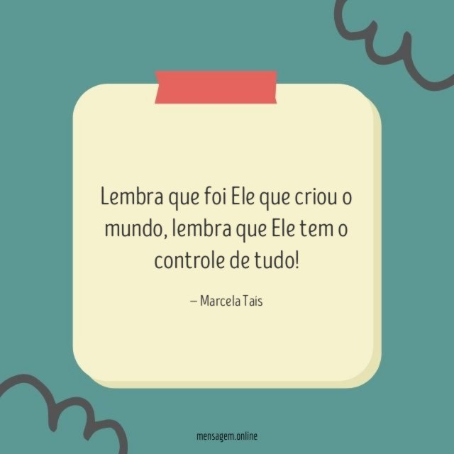 Tem o controle de tudo