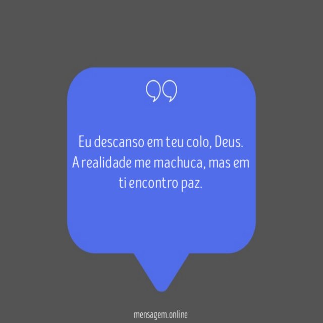 Eu descanso em teu colo