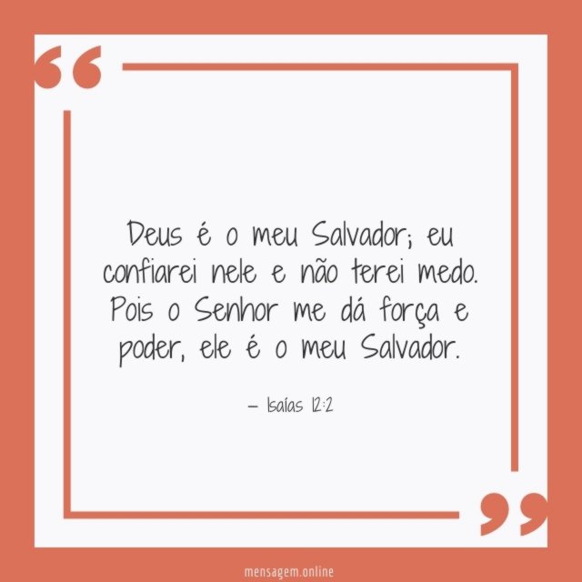 Deus é o meu Salvador