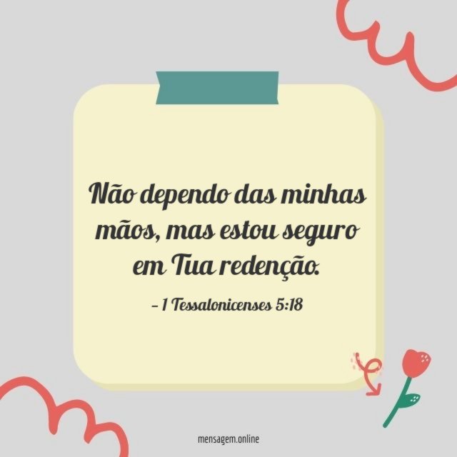Não dependo das minhas mãos