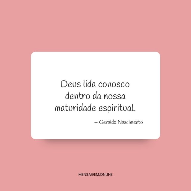 Deus lida conosco dentro