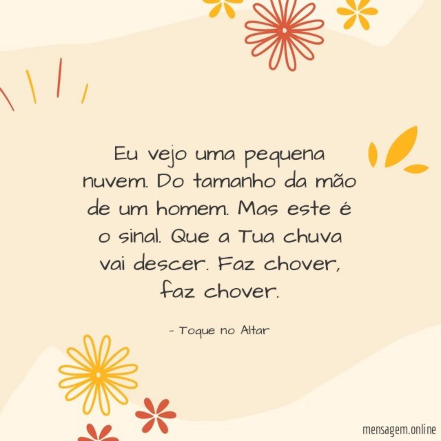 Eu vejo uma pequena nuvem