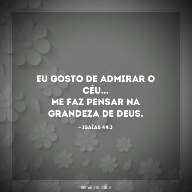 Eu gosto de admirar o céu